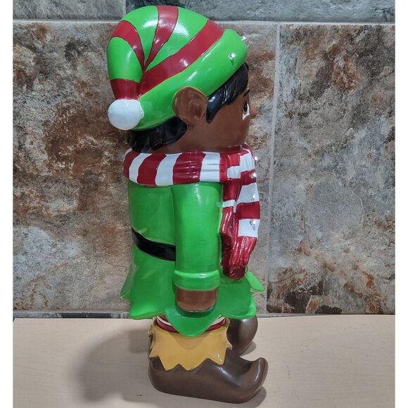 Lighted LED Resin Statuary African American Elf Figurine - Picture 8 of 14